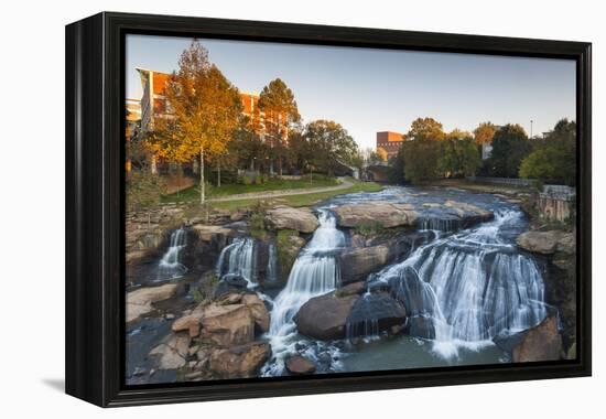 South Carolina, Greenville, Falls Park on the Reedy River, Dawn-Walter Bibikow-Framed Premier Image Canvas