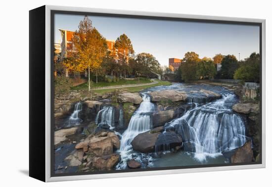 South Carolina, Greenville, Falls Park on the Reedy River, Dawn-Walter Bibikow-Framed Premier Image Canvas