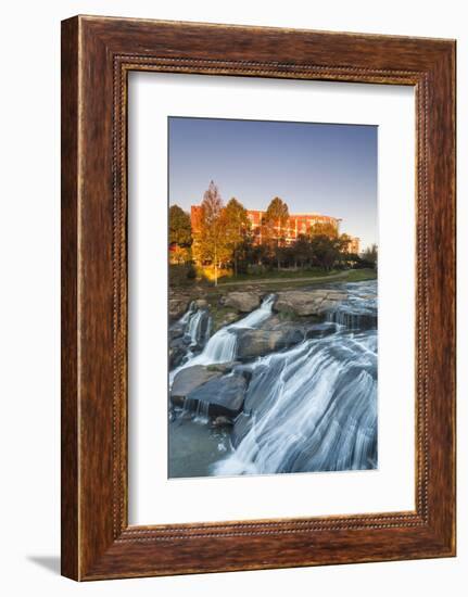 South Carolina, Greenville, Falls Park on the Reedy River, Dawn-Walter Bibikow-Framed Photographic Print