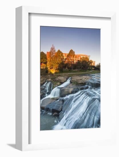 South Carolina, Greenville, Falls Park on the Reedy River, Dawn-Walter Bibikow-Framed Photographic Print