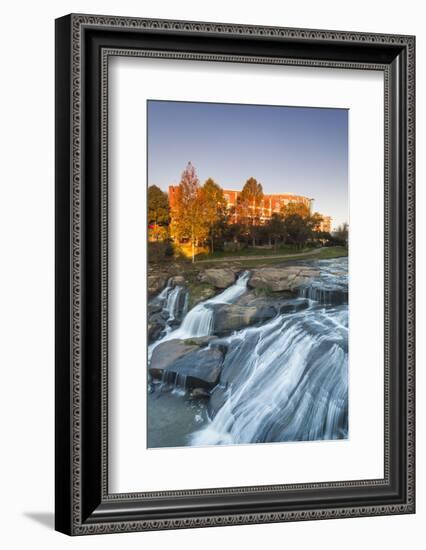 South Carolina, Greenville, Falls Park on the Reedy River, Dawn-Walter Bibikow-Framed Photographic Print