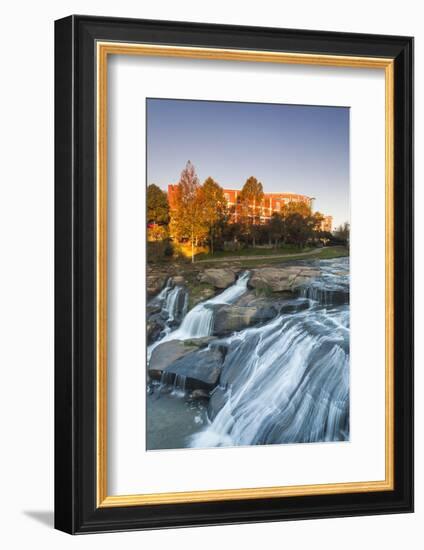 South Carolina, Greenville, Falls Park on the Reedy River, Dawn-Walter Bibikow-Framed Photographic Print