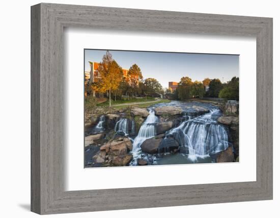 South Carolina, Greenville, Falls Park on the Reedy River, Dawn-Walter Bibikow-Framed Photographic Print