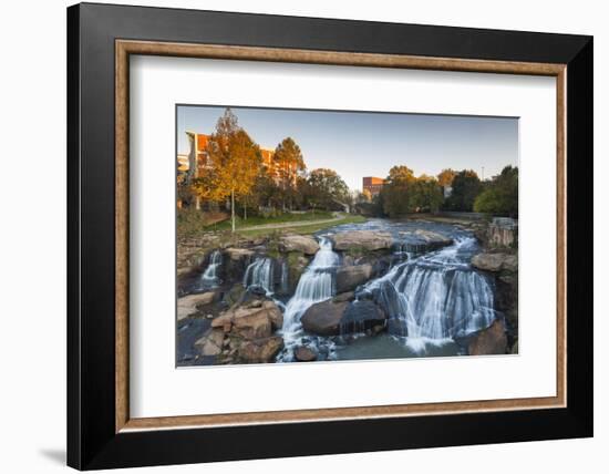 South Carolina, Greenville, Falls Park on the Reedy River, Dawn-Walter Bibikow-Framed Photographic Print