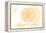 South Carolina - Sand Dollar - Yellow - Coastal Icon-Lantern Press-Framed Stretched Canvas