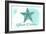 South Carolina - Starfish - Teal - Coastal Icon-Lantern Press-Framed Art Print