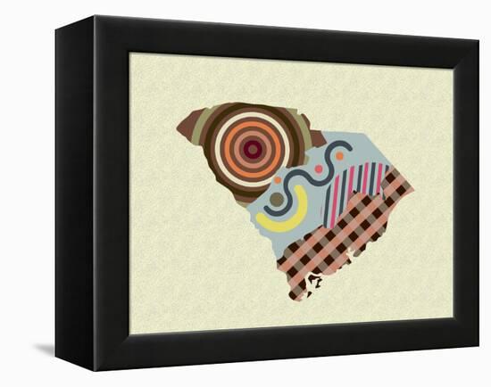 South Carolina State Map-Lanre Adefioye-Framed Premier Image Canvas