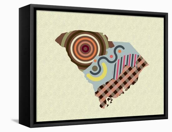 South Carolina State Map-Lanre Adefioye-Framed Premier Image Canvas