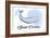 South Carolina - Whale - Blue - Coastal Icon-Lantern Press-Framed Art Print