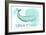 South Carolina - Whale - Teal - Coastal Icon-Lantern Press-Framed Art Print