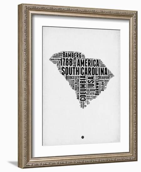 South Carolina Word Cloud 1-NaxArt-Framed Art Print