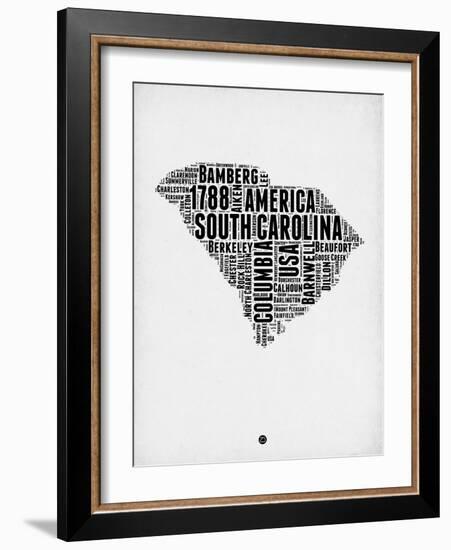 South Carolina Word Cloud 1-NaxArt-Framed Art Print