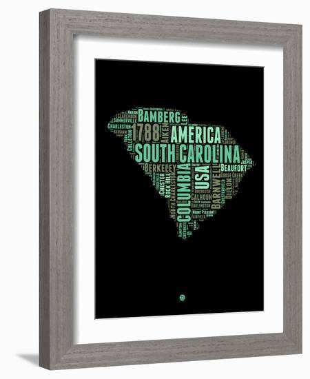 South Carolina Word Cloud 2-NaxArt-Framed Art Print