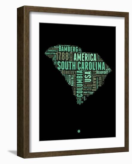 South Carolina Word Cloud 2-NaxArt-Framed Art Print