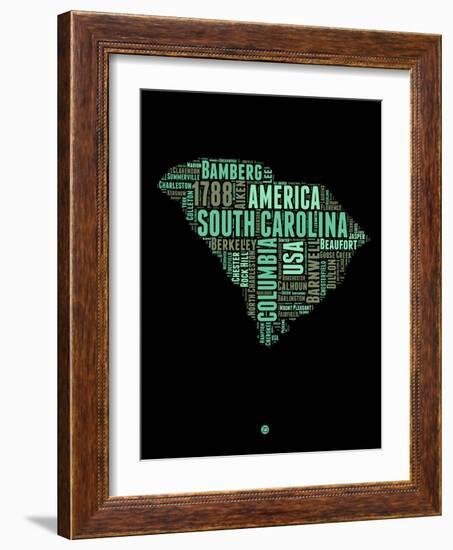 South Carolina Word Cloud 2-NaxArt-Framed Art Print