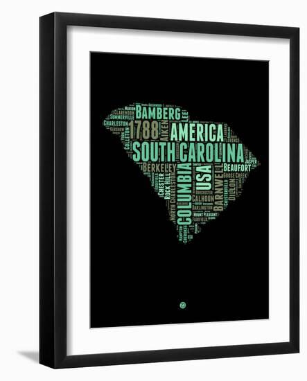 South Carolina Word Cloud 2-NaxArt-Framed Art Print