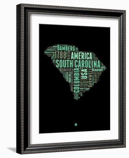 South Carolina Word Cloud 2-NaxArt-Framed Art Print