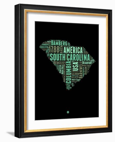 South Carolina Word Cloud 2-NaxArt-Framed Art Print