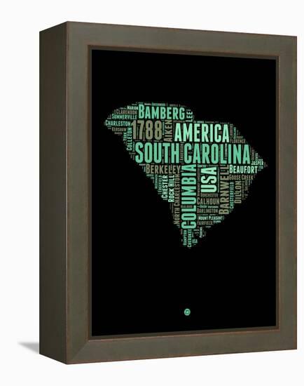 South Carolina Word Cloud 2-NaxArt-Framed Stretched Canvas