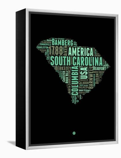 South Carolina Word Cloud 2-NaxArt-Framed Stretched Canvas
