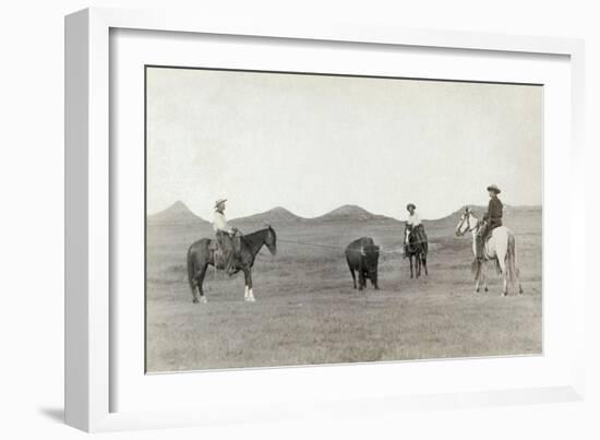 South Dakota: Cowboys-John C.H. Grabill-Framed Giclee Print