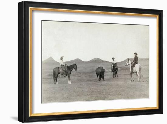 South Dakota: Cowboys-John C.H. Grabill-Framed Giclee Print