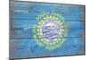 South Dakota State Flag - Barnwood Painting-Lantern Press-Mounted Art Print