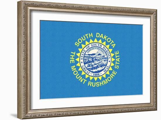 South Dakota State Flag-Lantern Press-Framed Art Print