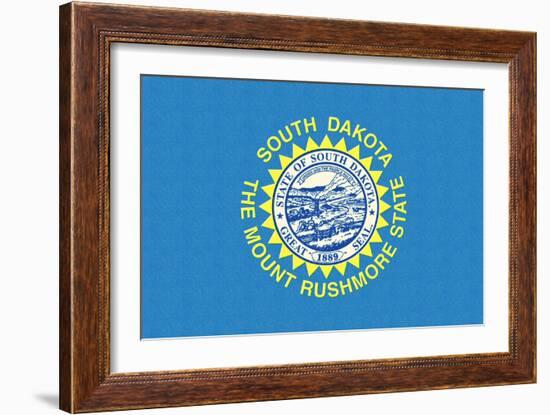 South Dakota State Flag-Lantern Press-Framed Art Print