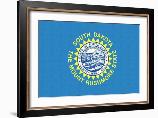 South Dakota State Flag-Lantern Press-Framed Art Print