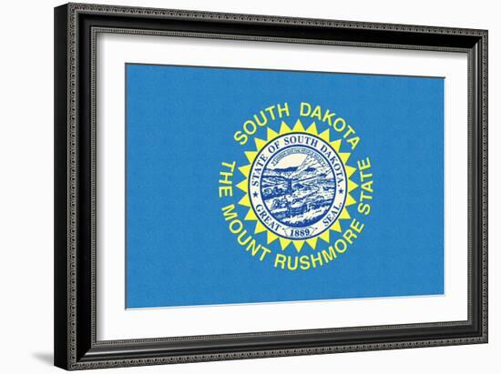 South Dakota State Flag-Lantern Press-Framed Art Print