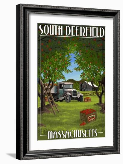 South Deerfield, Massachusetts - Apple Orchard Harvest-Lantern Press-Framed Art Print