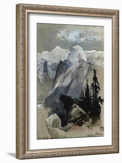 South Dome Yosemite-Thomas Moran-Framed Giclee Print