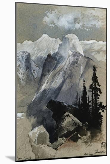 South Dome Yosemite-Thomas Moran-Mounted Giclee Print