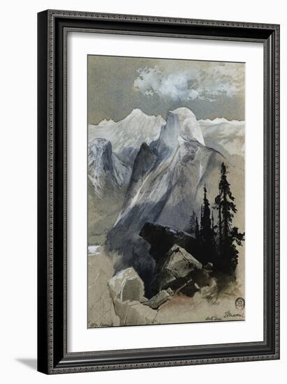 South Dome Yosemite-Thomas Moran-Framed Giclee Print