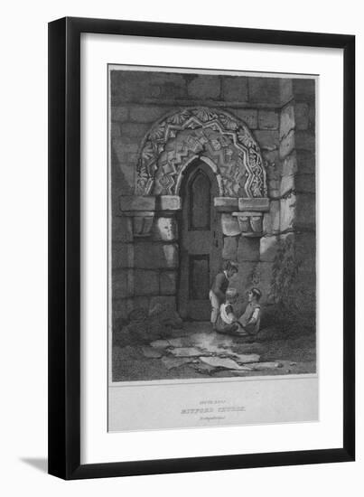 'South Door - Mitford Church, Northumberland', 1814-John Greig-Framed Giclee Print