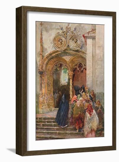 'South Door of Matriz Church, Ponta Delgada', c1899-Henry Sandham-Framed Giclee Print