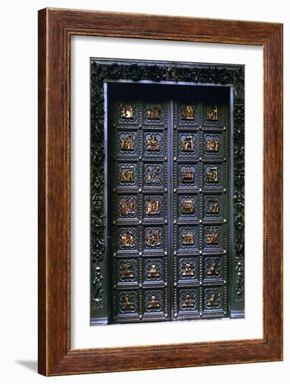 South Door of the Baptistry of San Giovanni, 1336-Andrea Pisano-Framed Photographic Print