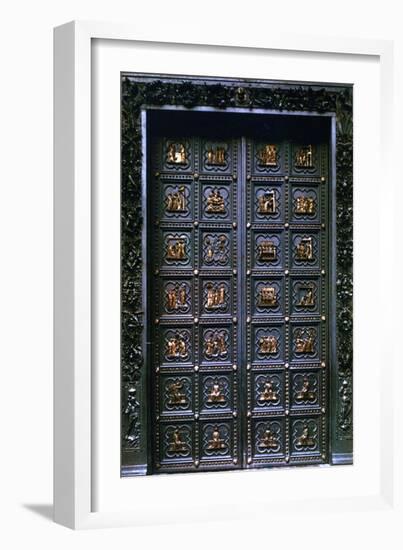 South Door of the Baptistry of San Giovanni, 1336-Andrea Pisano-Framed Photographic Print