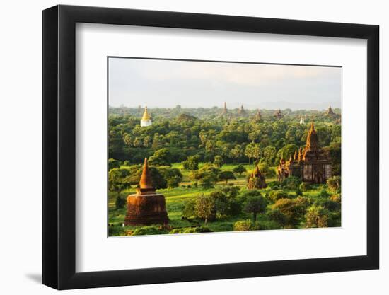 South East Asia, Myanmar, Bagan, Temples on Bagan Plain-Christian Kober-Framed Photographic Print