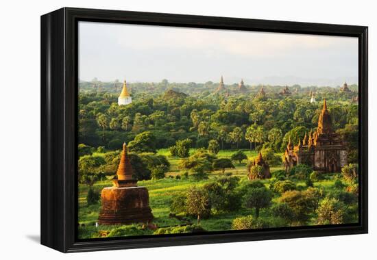 South East Asia, Myanmar, Bagan, Temples on Bagan Plain-Christian Kober-Framed Premier Image Canvas