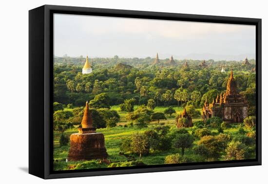 South East Asia, Myanmar, Bagan, Temples on Bagan Plain-Christian Kober-Framed Premier Image Canvas