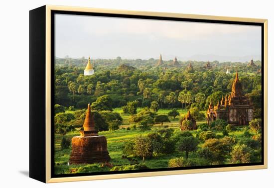 South East Asia, Myanmar, Bagan, Temples on Bagan Plain-Christian Kober-Framed Premier Image Canvas