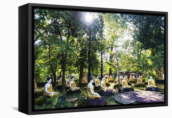 South East Asia, Myanmar, Bago, Four Figures Paya-Christian Kober-Framed Premier Image Canvas