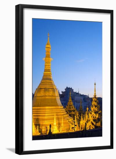 South East Asia, Myanmar, Yangon, Sule Paya Pagoda-Christian Kober-Framed Photographic Print