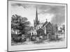 South-East View of St Mary's Church, Stoke Newington, London, 1842-JR Jobbins-Mounted Giclee Print