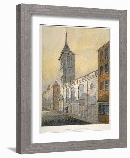 South-East View of the Church of St Margaret Lothbury, City of London, 1815-William Pearson-Framed Giclee Print