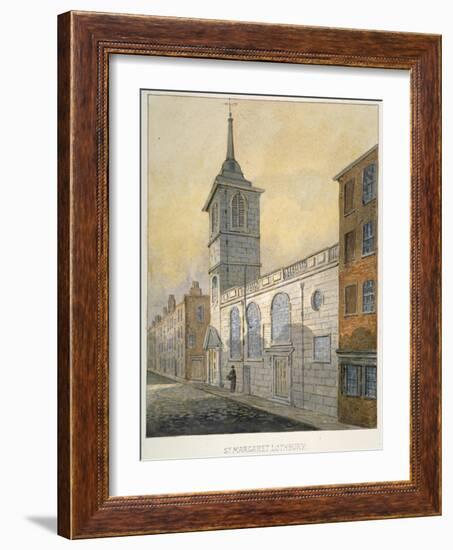 South-East View of the Church of St Margaret Lothbury, City of London, 1815-William Pearson-Framed Giclee Print