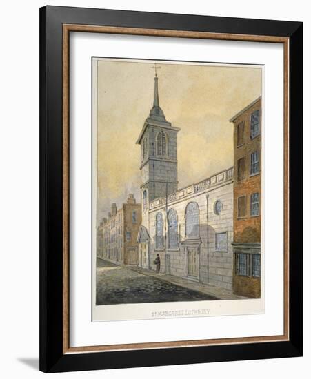 South-East View of the Church of St Margaret Lothbury, City of London, 1815-William Pearson-Framed Giclee Print