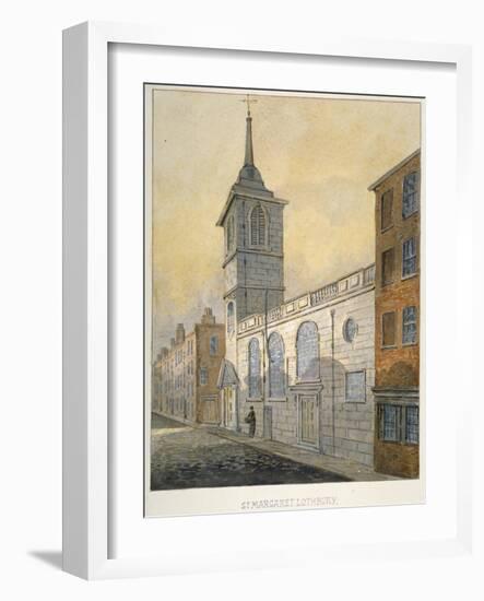 South-East View of the Church of St Margaret Lothbury, City of London, 1815-William Pearson-Framed Giclee Print